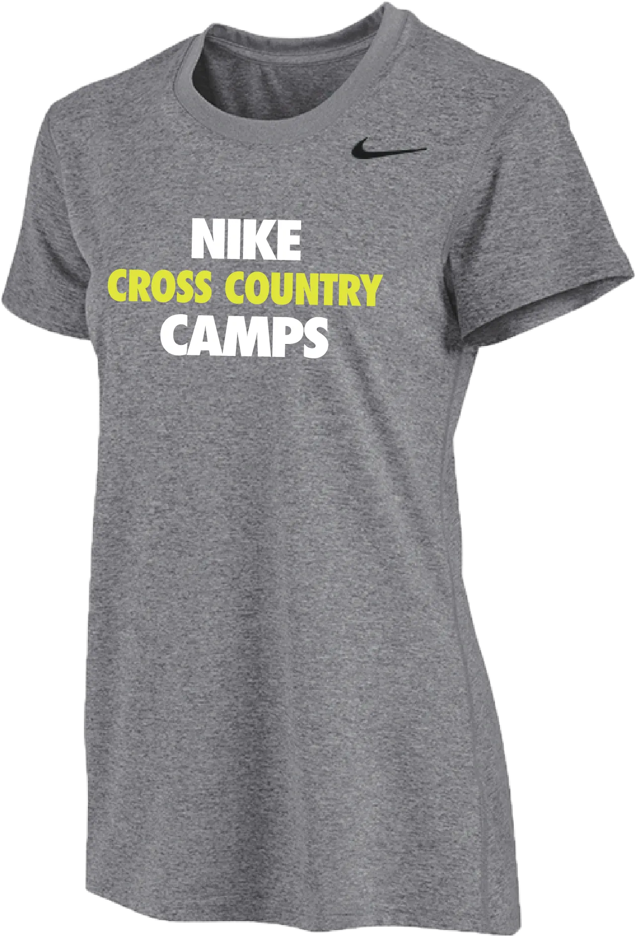 Womens Nike Cross Country Camps Short Sleeve Dri-Fit Tee - Carbon Heather