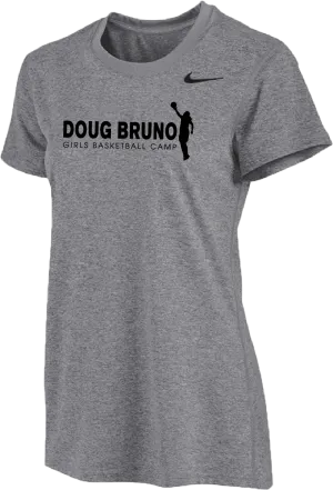 Womens Nike Doug Bruno Basketball Camps Short Sleeve Dri-Fit Tee - Carbon Heather