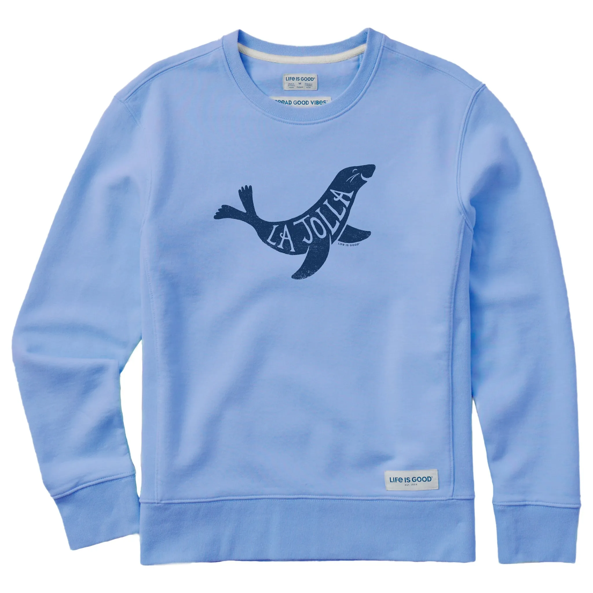 Women's Sea Lion La Jolla Simply True Fleece Crew Life is Good
