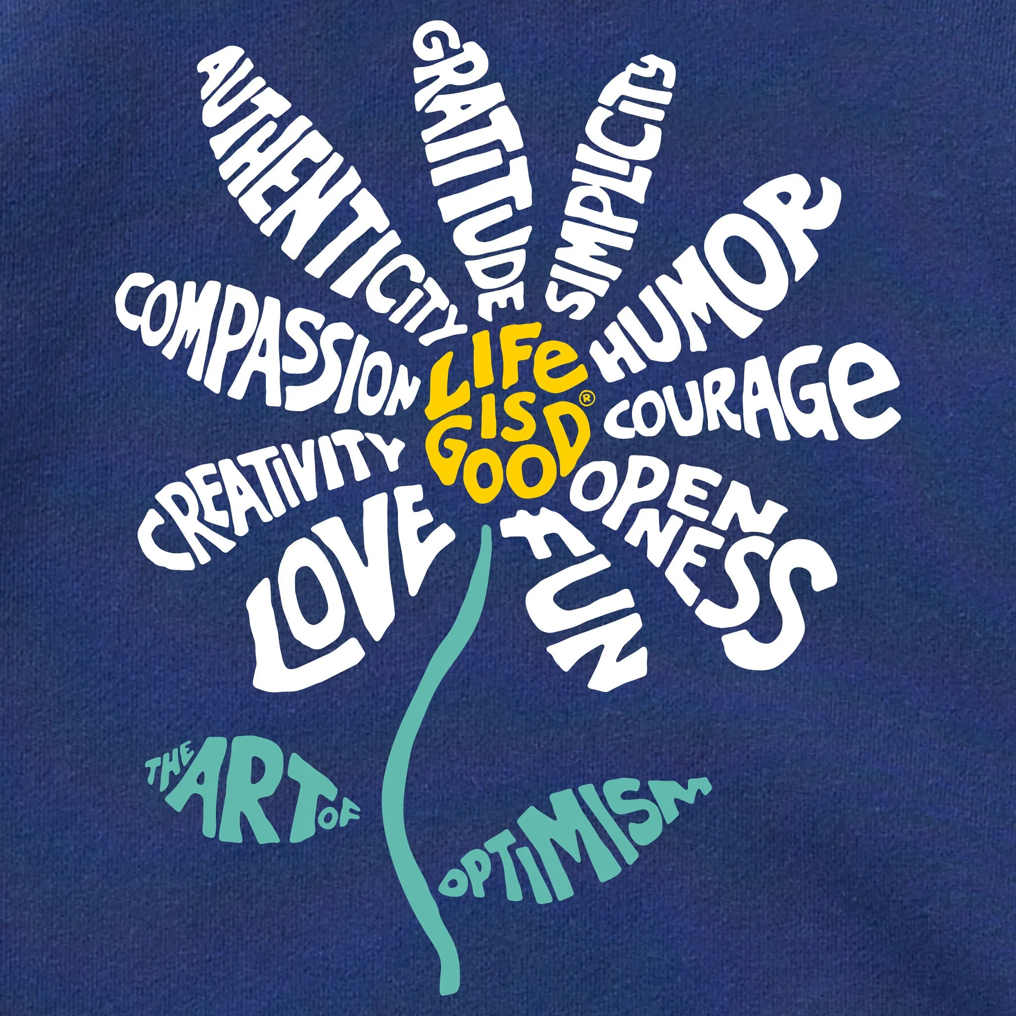 Women's Superpowers Daisy Simply True Fleece Crew Life is Good