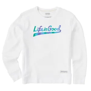 Women's Tie Dye LIG Ballyard Simply True Fleece Crew Life is Good