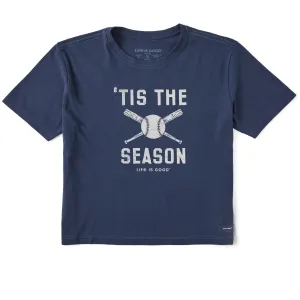 Women's 'Tis the Season Baseball Bats Short Sleeve Crusher Boxy Tee Life is Good