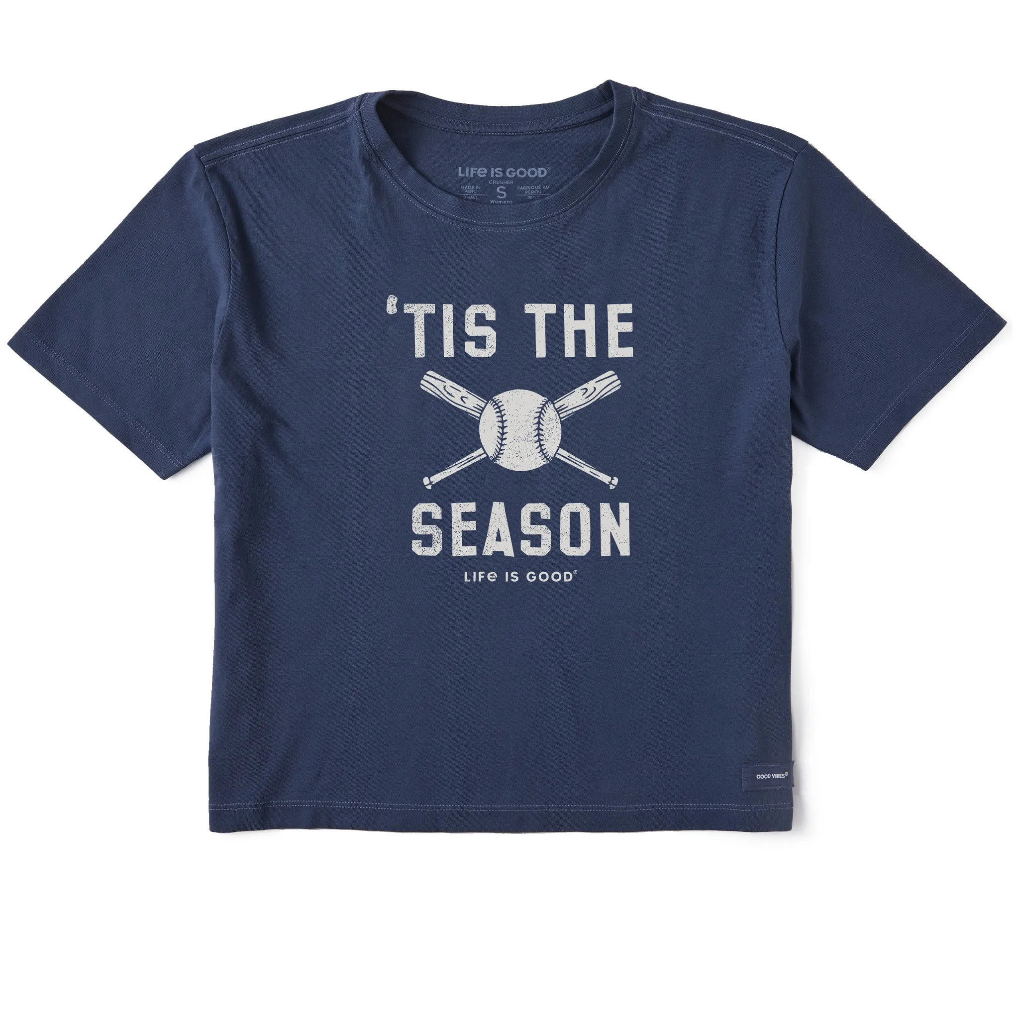 Women's 'Tis the Season Baseball Bats Short Sleeve Crusher Boxy Tee Life is Good