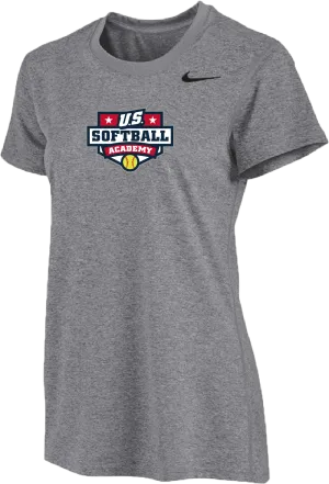 Womens US Softball Academy Camps Short Sleeve Dri-Fit Tee - Carbon Heather